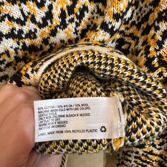 Rachel Comey Target Womens Pullover Sweater Beige Black Tiger Knit - Picture 3 of 4